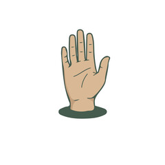 Fototapeta premium Vector illustration of hand and finger