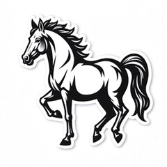 Elegant equine silhouette evokes strength and grace