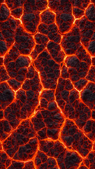 Obraz premium Seamless Infernal Lava Texture – Flowing Volcanic Pattern