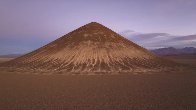 Drone view of Cono de Arita in Salta, Argentina