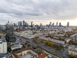 Warszawa, jesienna panorama miasta