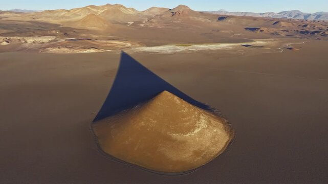 Aerial view of Cono de Arita in Salta, Argentina