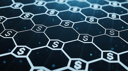 Abstract Financial Data Web Representing Digital Economy Connectivity