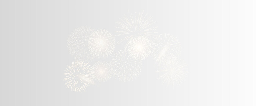 Vector realistic lights, flares. Magic fireworks in the night sky, Christmas background for holiday design, poster, postcard on a transparent background, png. Holiday lights.