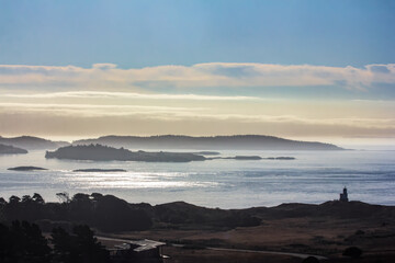 Foggy San Juan Islands Panorama