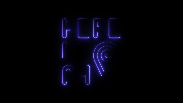 "HERE I AM" in a neon-style font, with a location pin icon replacing the "I". The video appears to be a motion graphic or a short animation.