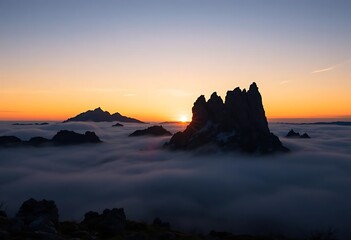 sunset in the mountains