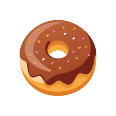 Donut Hole Mini Donut Vector Icon on White Background