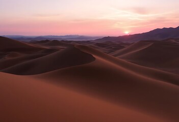 sunset in the desert