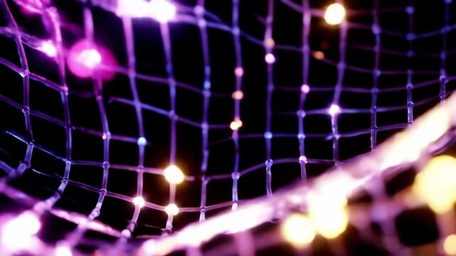 Quantum Fluctuation: Vibrant energy particles interact within an abstract spacetime field, visualizing subatomic wave dynamics.