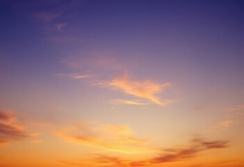 sunset sky with clouds