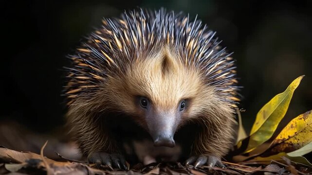  Echidna animal close up in queensland, australia video 