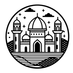 taj mahal vector illustration