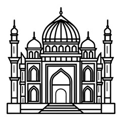 taj mahal vector illustration