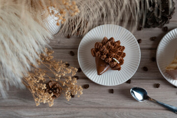 Chocolate Hedgehog Dessert on Rustic Table