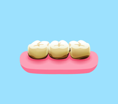 Decay teeth illustration vector design. Dental care concept.