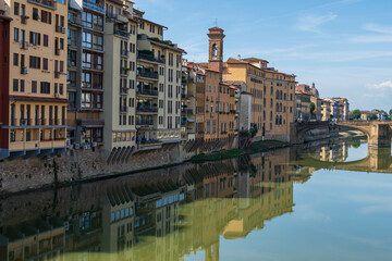 river and houses in Florence,Italy