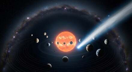 Exoplanets and Comet in Space