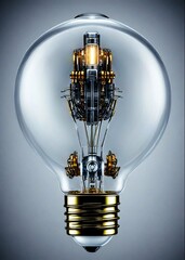 light bulb on yellow background