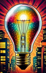 light bulb in the sky