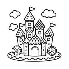 cute candle with holly bold & easy cute christmas coloring page, Whimsical Gingerbread House Coloring Pages for Kids & Adults, Christmas Coloring Pages, bold & easy cozy winter coloring book pages,