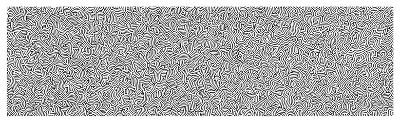 Seamless Black and White Labyrinth Pattern Abstract Wavy Lines Vector Texture