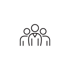 Simple line art of a group of people minimalistic design silhouette