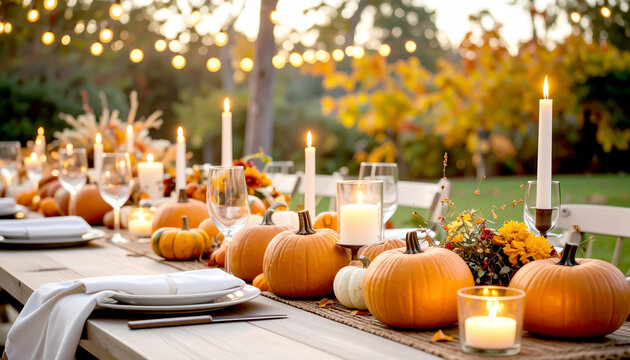 Thanksgiving Dinner, draussen