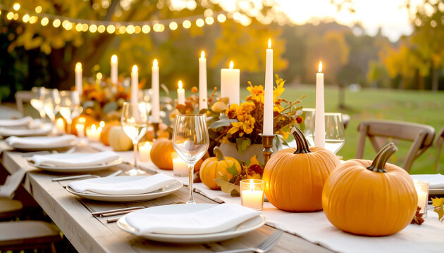 Thanksgiving Dinner, draussen