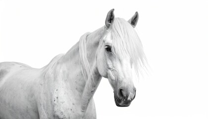 White unicorn on a white background