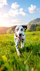 Dalmatiner, Portr&auml;t, draussen 