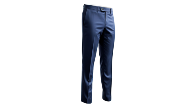 PNG of Stylish blue dress pants for men, perfect for formal occasions and business wear, showcasing a sleek design.