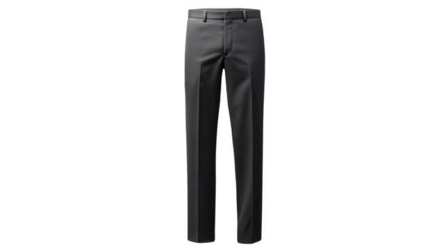 PNG of Sleek black dress pants for men, perfect for formal occasions or professional settings.