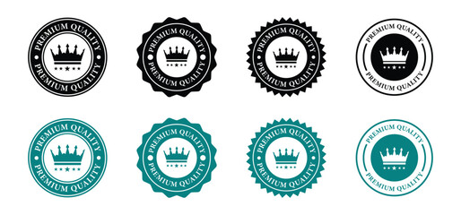 VIP icon collection. Golden vector logo with a royal crown and stars, symbolizing exclusive access, luxury, and premium member status vector set