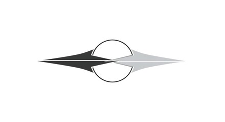 Dynamic abstract logo design with modern geometric shapes in black and grey offering a minimalist and impactful visual identity element