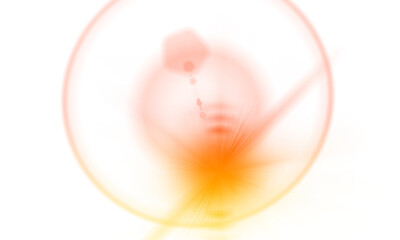 Abstract blurred sphere with orange and red hues soft focus effect suitable for background or design element