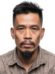 Obraz premium Medium shot portrait photography of a Vietnamese man in his 30s against a white background