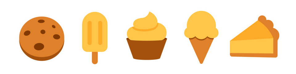 dessert icon. Sweets icon set