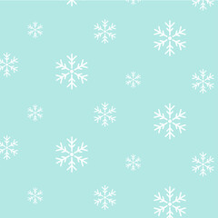 Snowflakes Winter Seamless Pattern