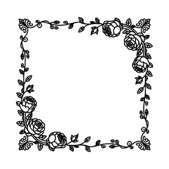 Elegant floral frame for creative designs projects