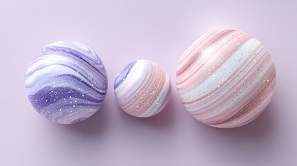 Ornament balls in solar system orbit