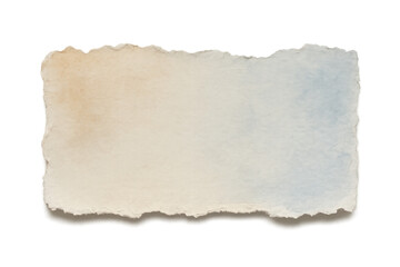 Ripped Watercolor Paper Texture with Rough Torn Edges and Soft Gradient on Transparent Background
