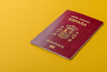 Spain passport for travelling, flying and doing business. Spanish document, id