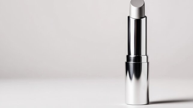 Silver Lipstick Glamour Minimalist Beauty Concept ,lipstick, makeup - Powered by Adobe