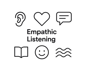 Fototapeta premium outline vector icon set of 6 isolated on white background minimal black monochrome style flat vector icon illustration clean lines centered composition no gradient central bold title text