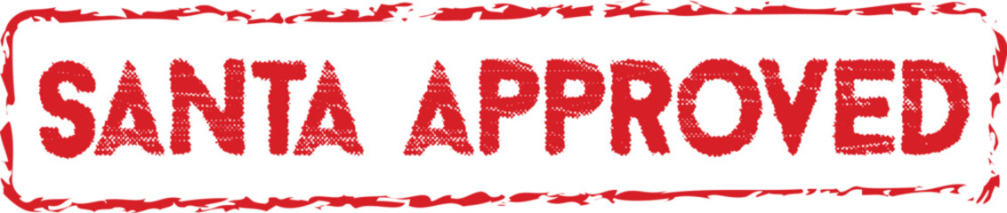 Santa Approved Stamp Badge - Christmas Seal Vector Illustration