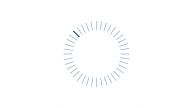 Single line highlights in continuous circle motion loading icon animation. Animated loader isolated on transparent. Web design component 4K video. Buffer, spinner, preloader. User interface element