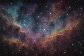 Obraz premium Color rich nebula with dense star field and dust lanes in ultra fine detail