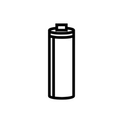 Illustration of a cylindrical container with a cap, outlined in black on a white background image view
