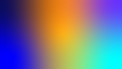 Vibrant Blue Orange and Cyan Abstract Gradient Background — Futuristic Neon Color Blend, Smooth Modern Texture for Digital and Tech Design